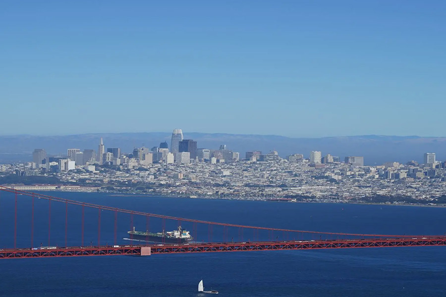 golden gate bridge with san francisco in background