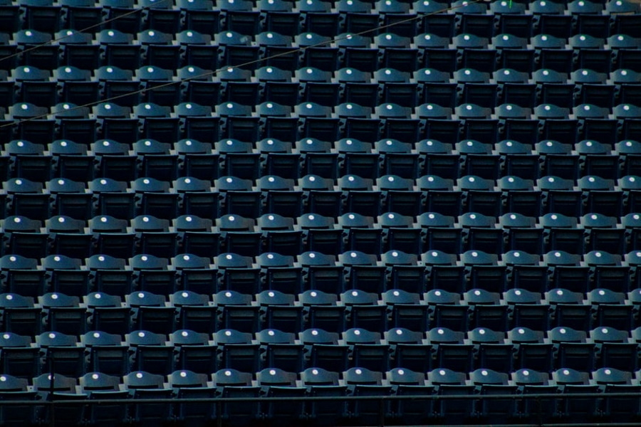 empty stadium seating