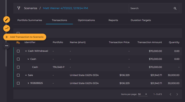 Screenshot of IMTC cash flow modelling