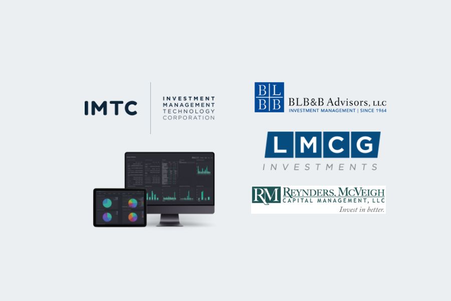 Logos of BLB&B, LMCG, and Reynders McVeigh with IMTC platform image