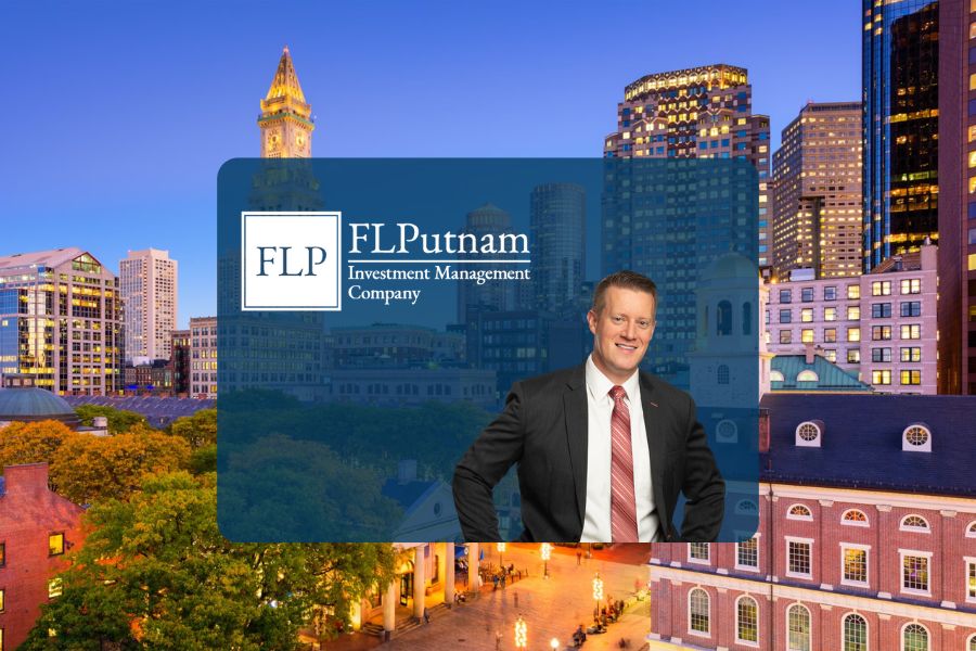 Boston skyline with FLP logo and headshot